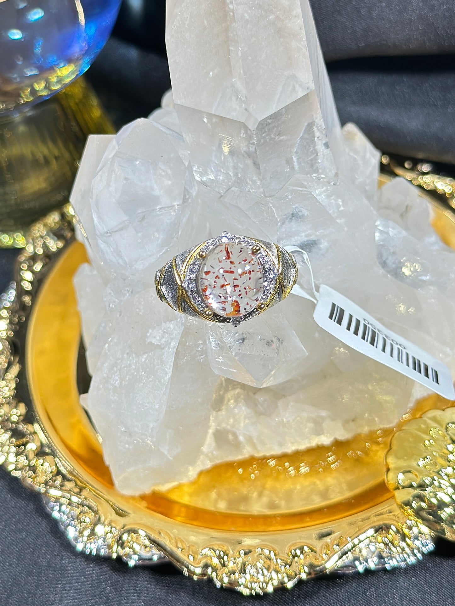 金草莓S925银戒指