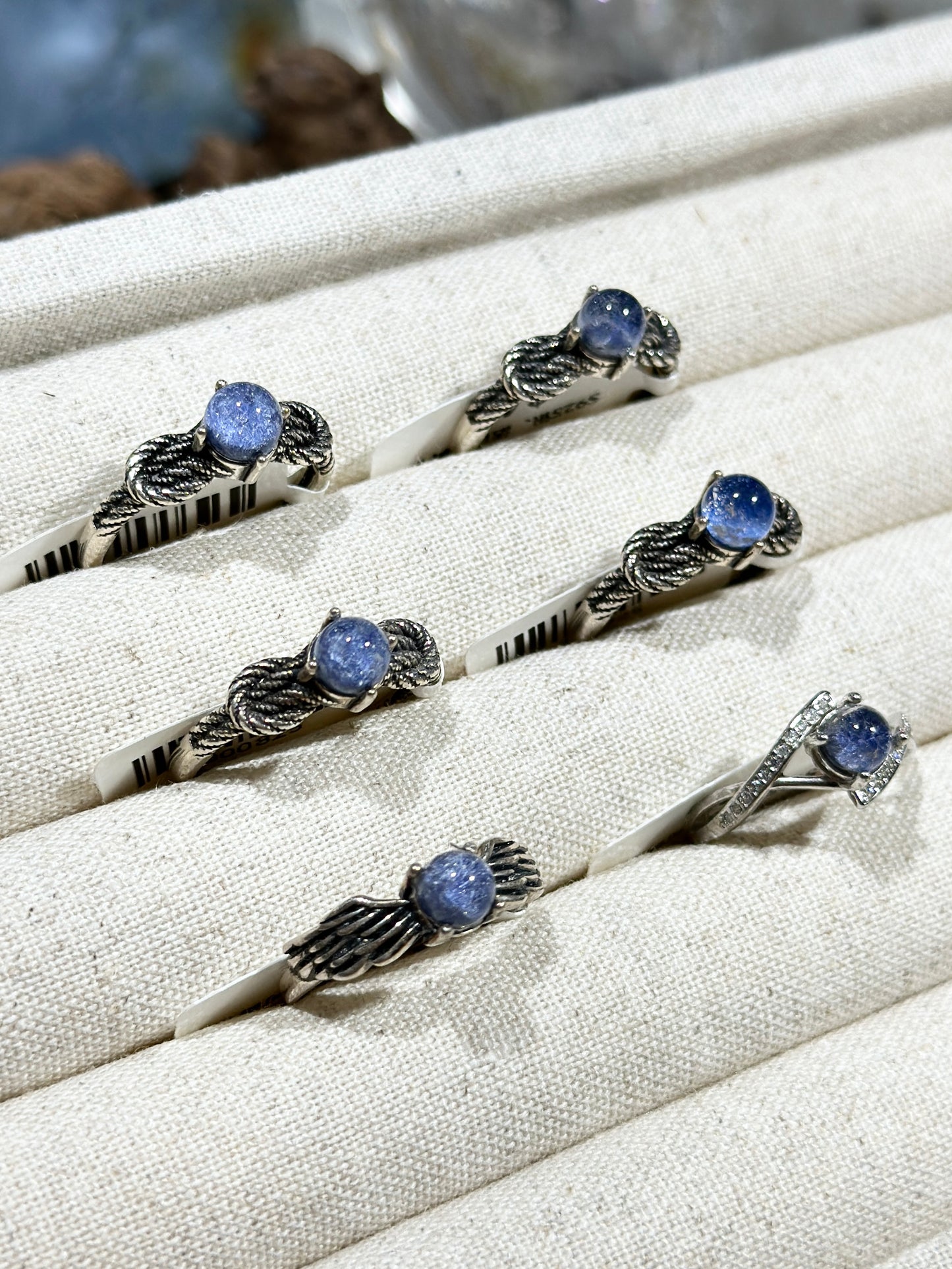 Blue Line Stone Ring S925 Silver