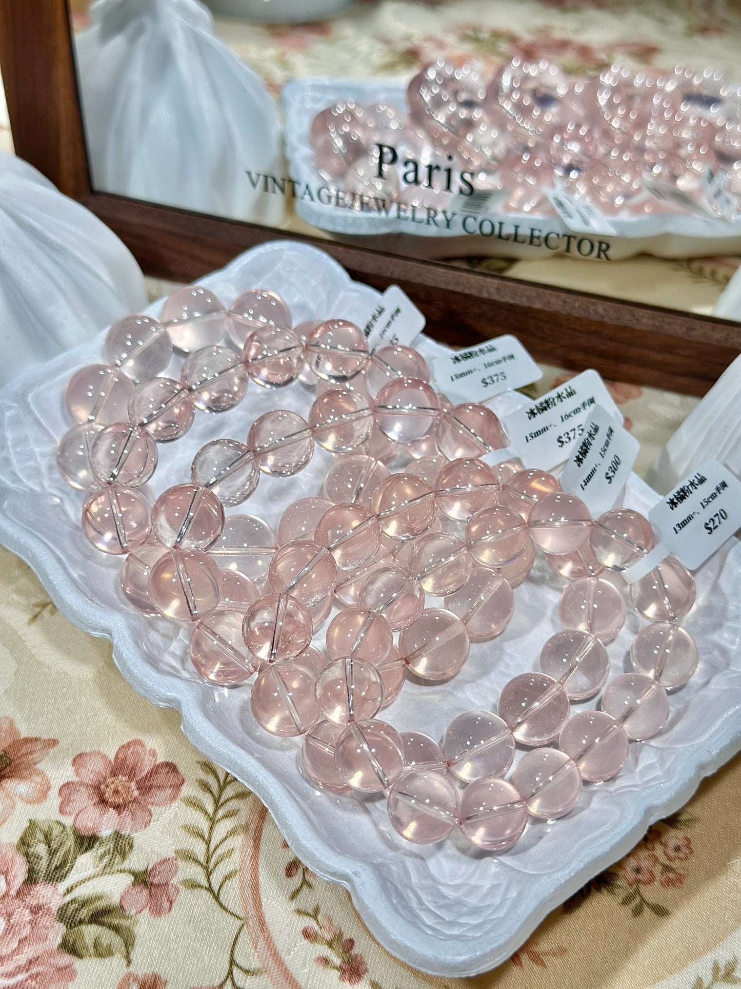 Graduation grade ice orange pink crystal