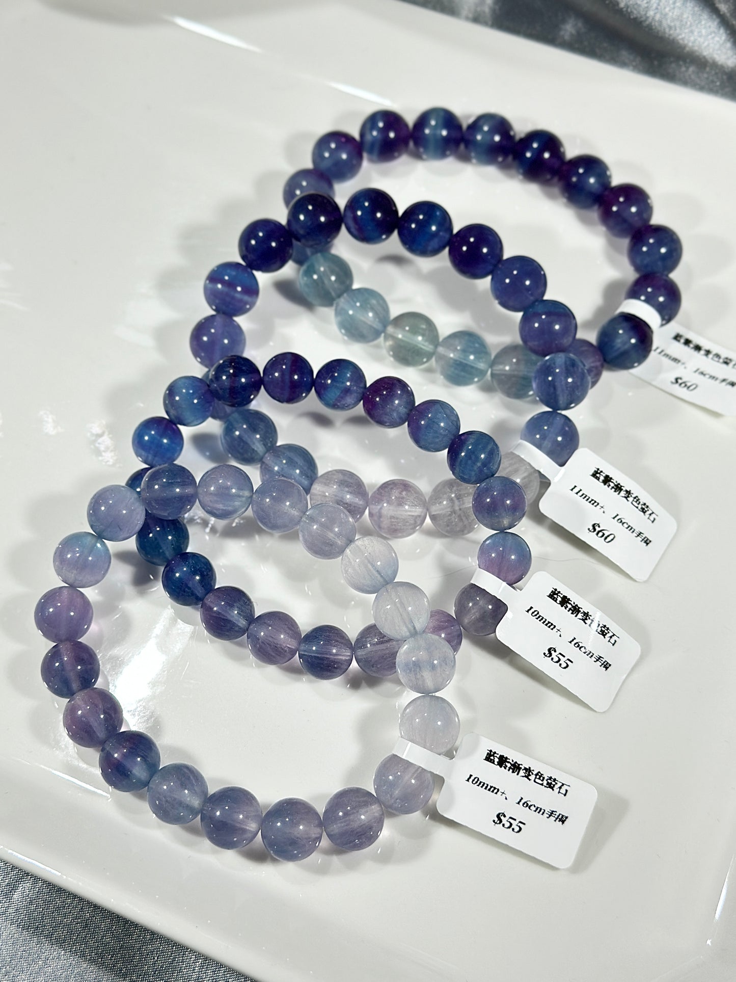Blue-purple gradient fluorite