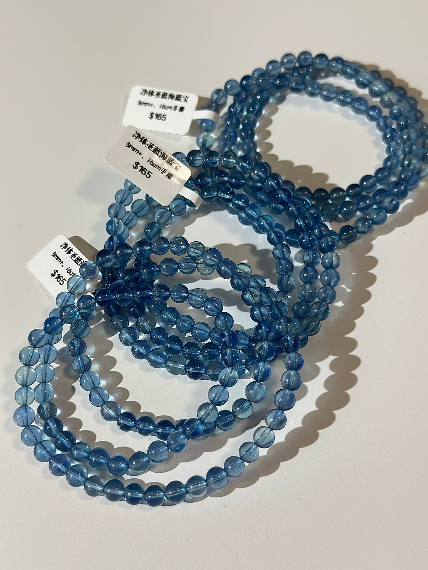 Three circles of holy blue sea sapphire