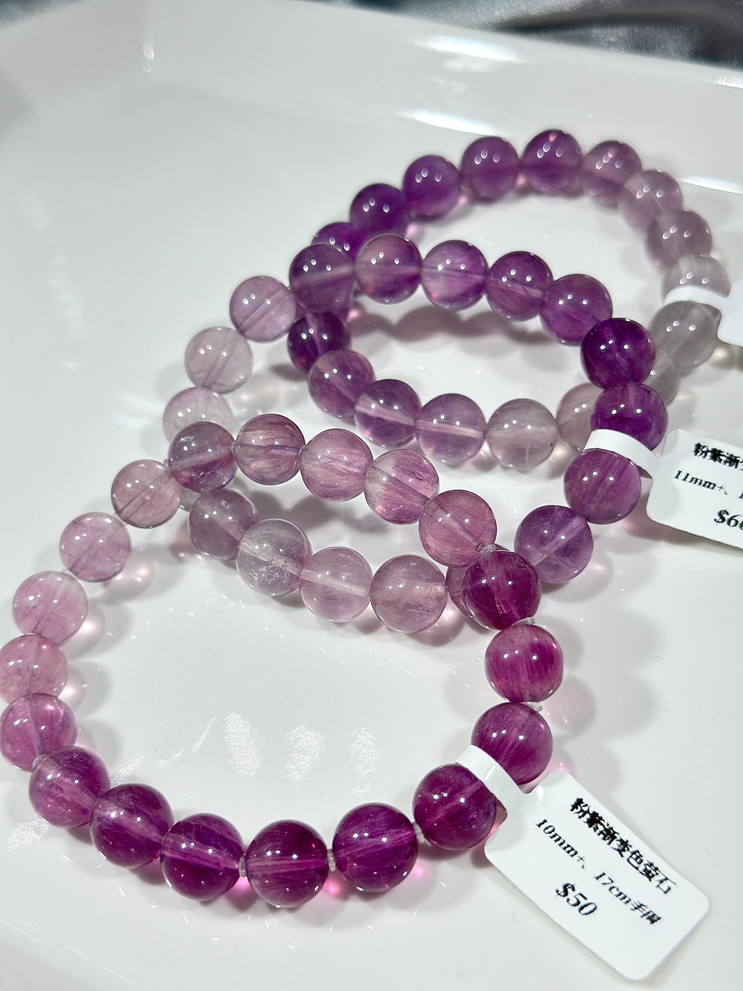 Pink and purple gradient fluorite
