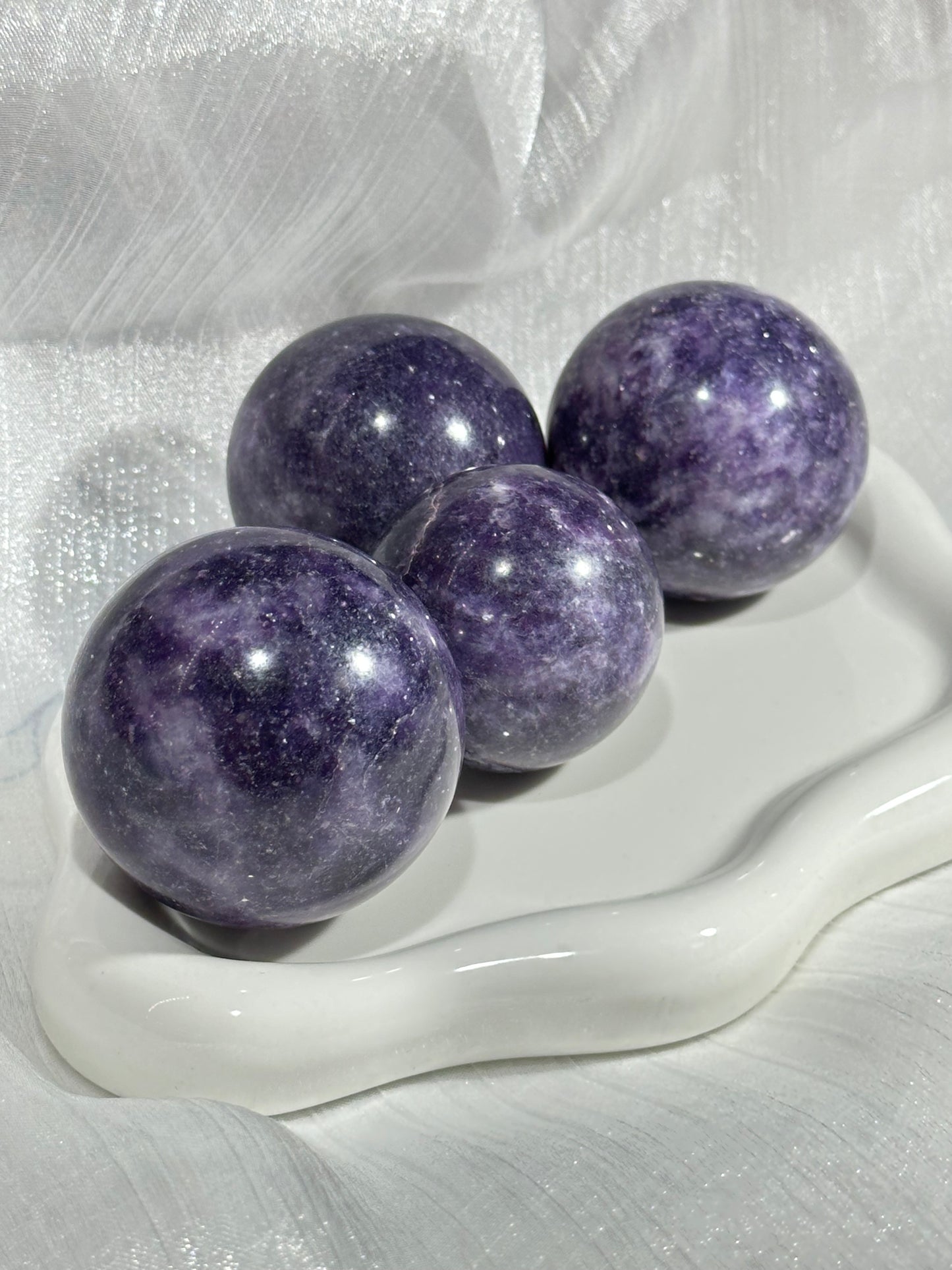 Plum Blossom Tourmaline Crystal Ball