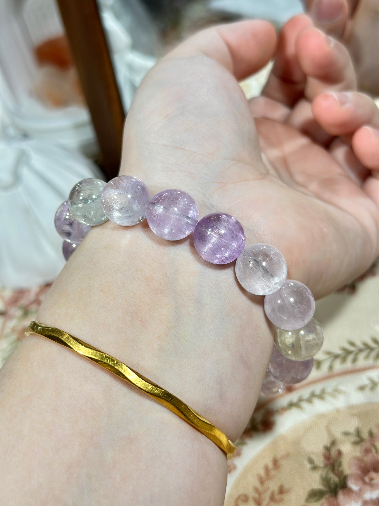 Brushed purple kunzite