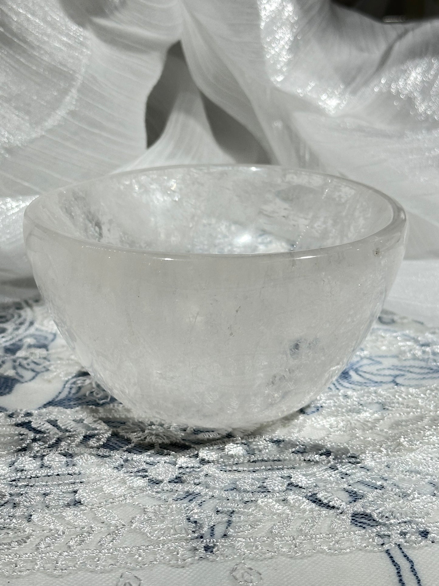 White crystal bowl
