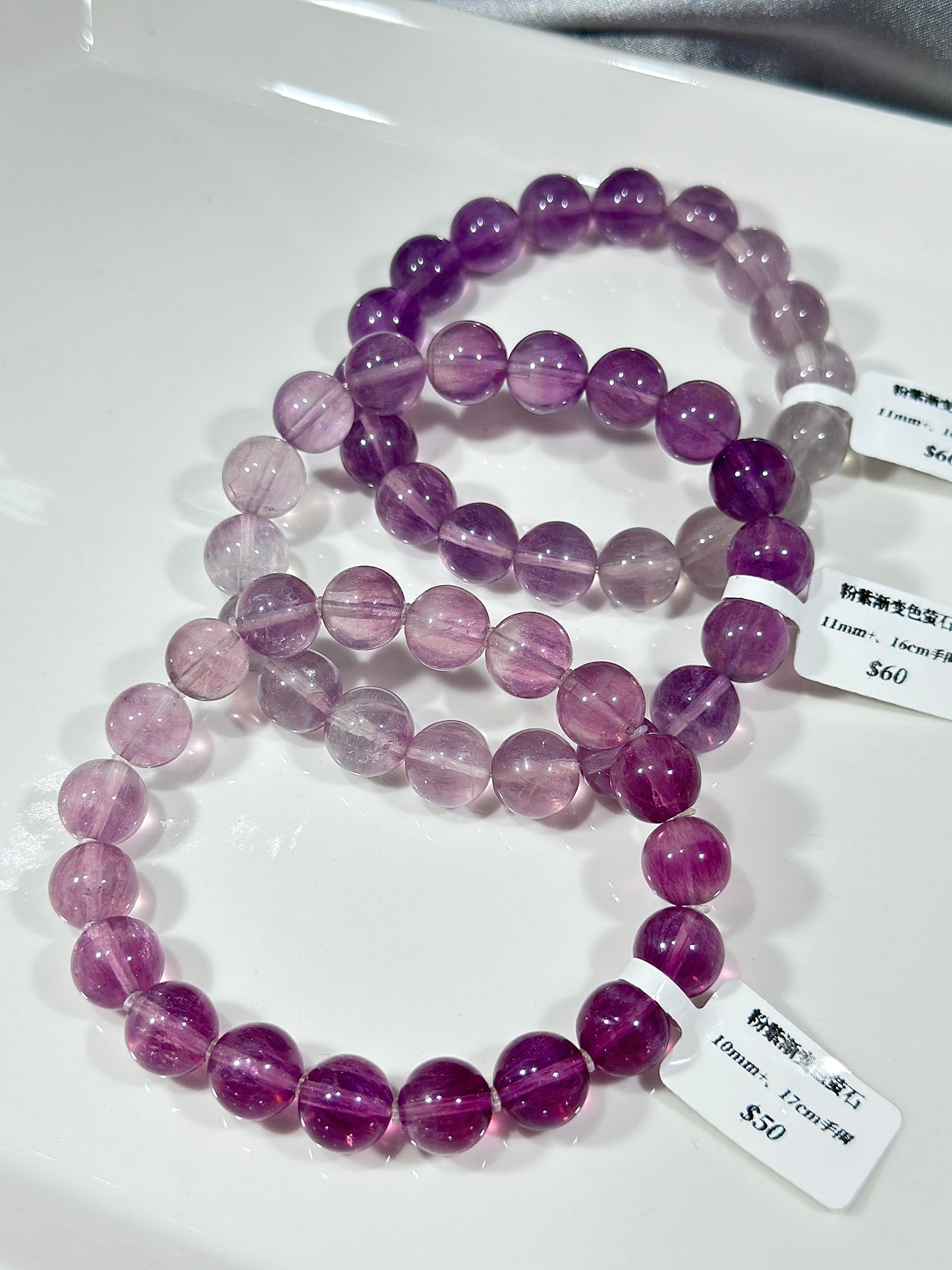 Pink and purple gradient fluorite