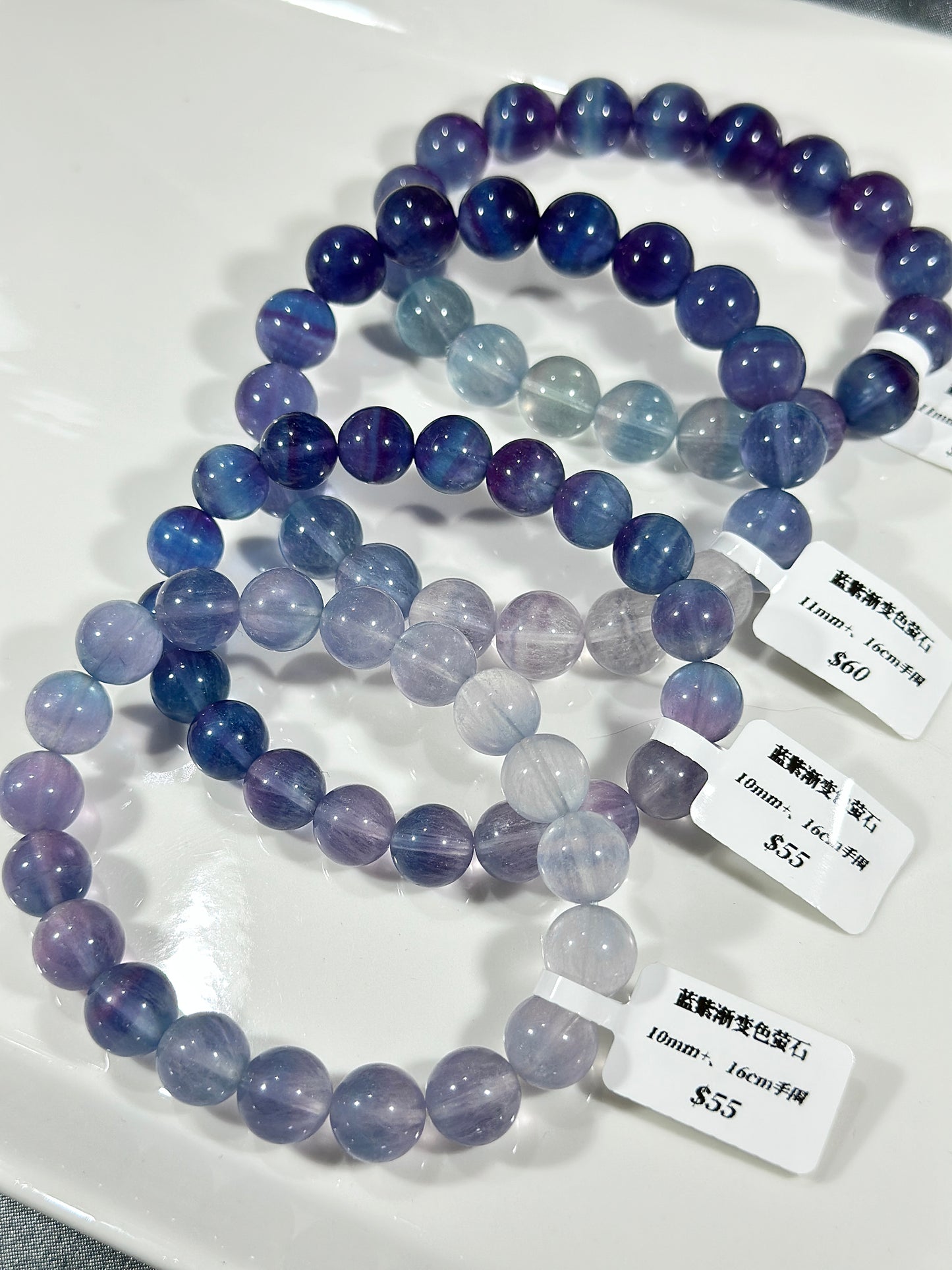 Blue-purple gradient fluorite