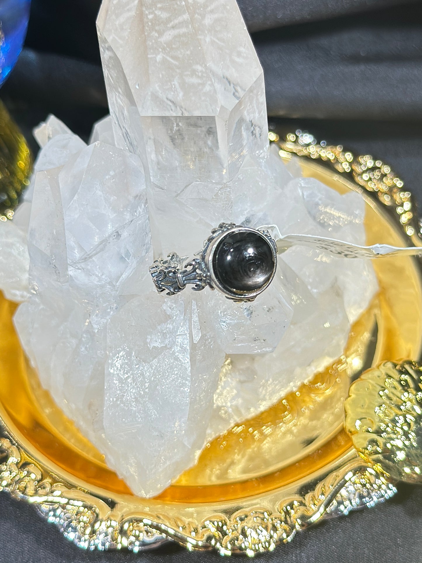 金运石S925银戒指-1