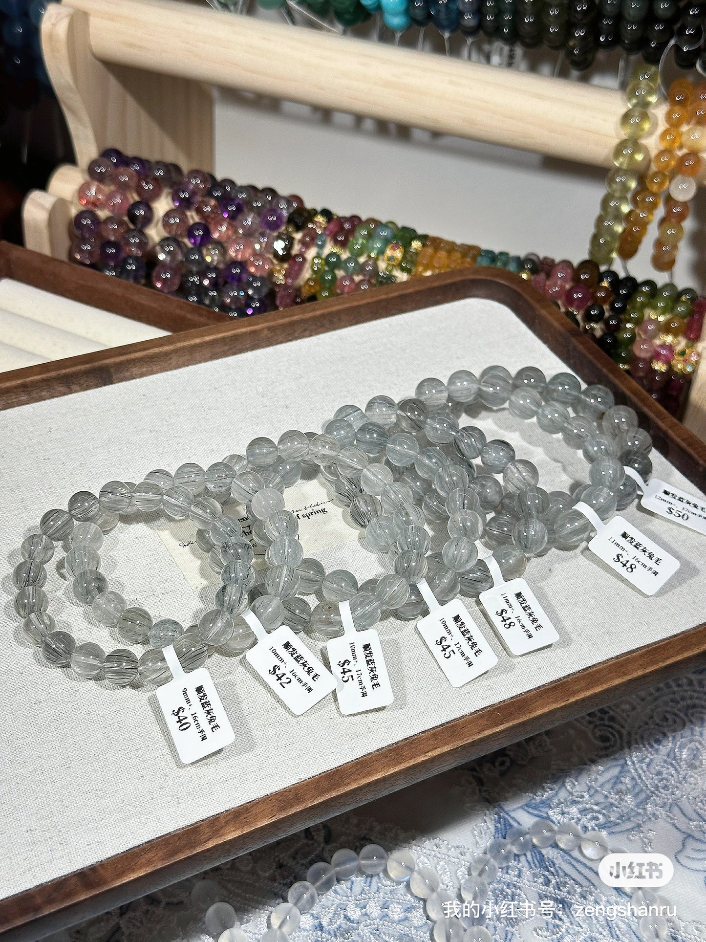 Shunfa blue-grey rabbit hair crystal