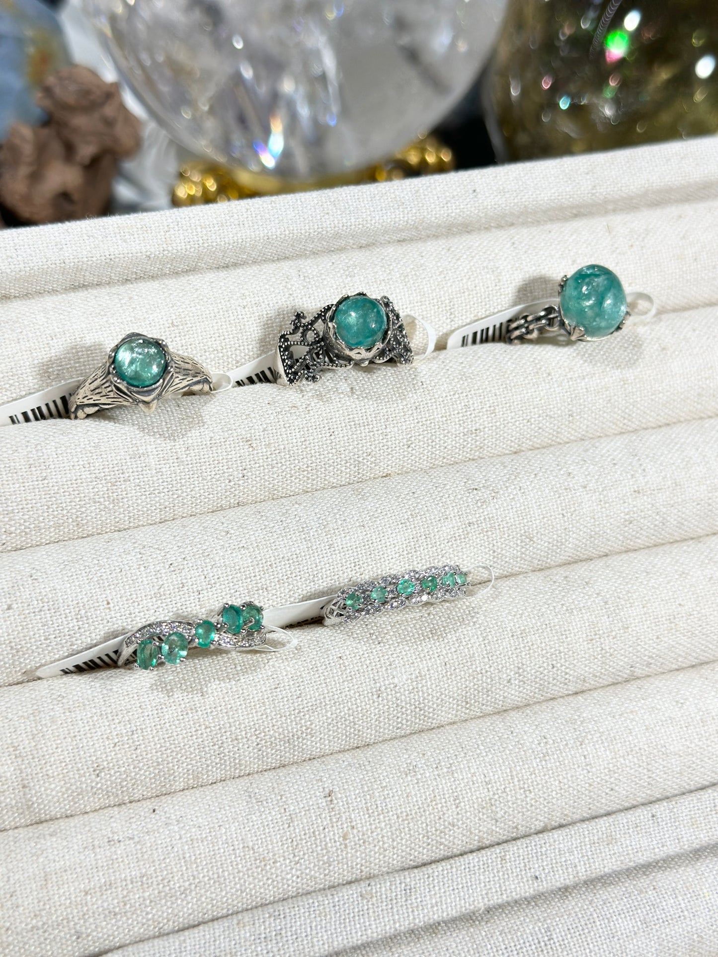 Green Emerald Ring S925 Silver