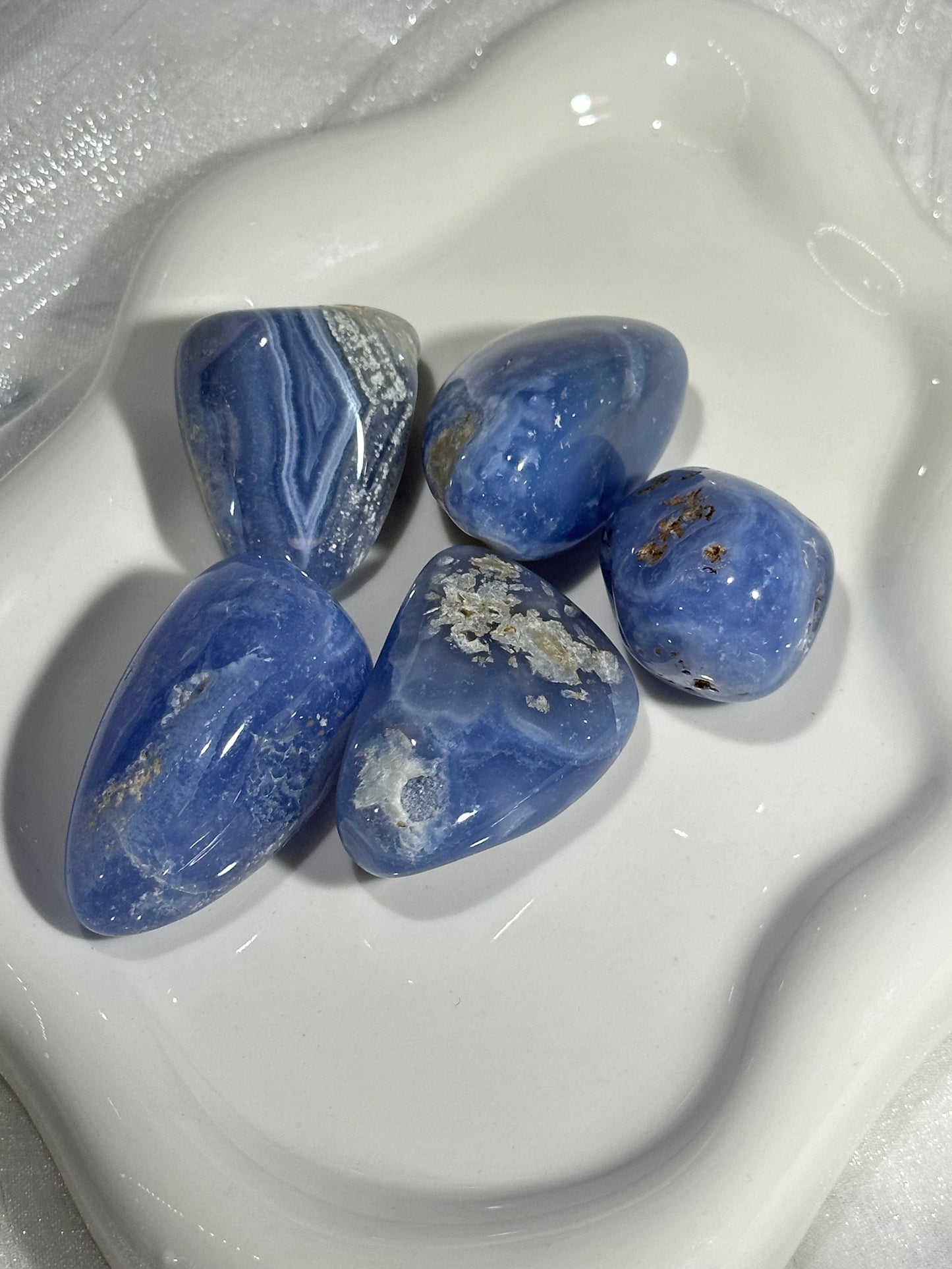 Blue agate handle