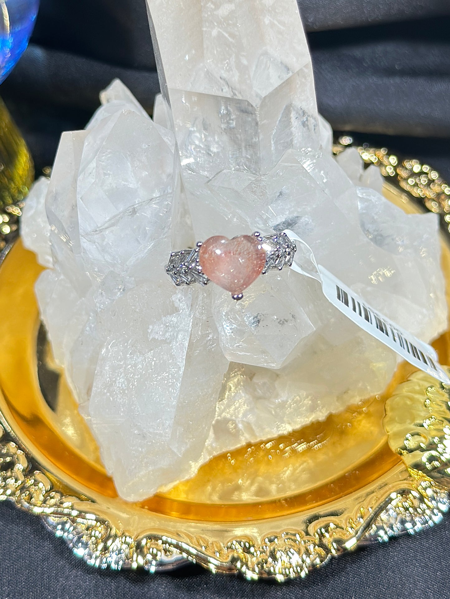 金草莓S925银戒指