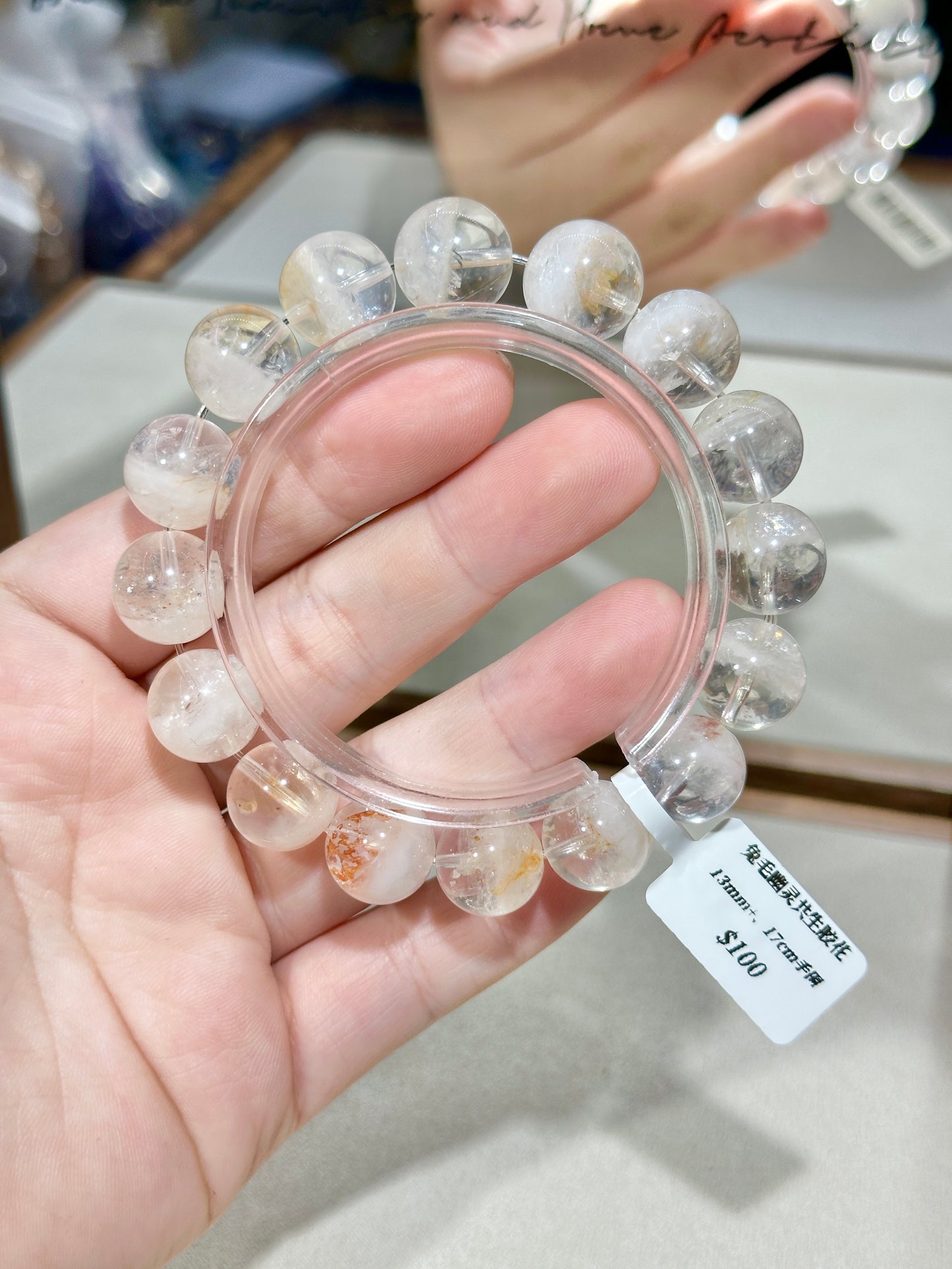 兔毛幽灵共生胶花水晶