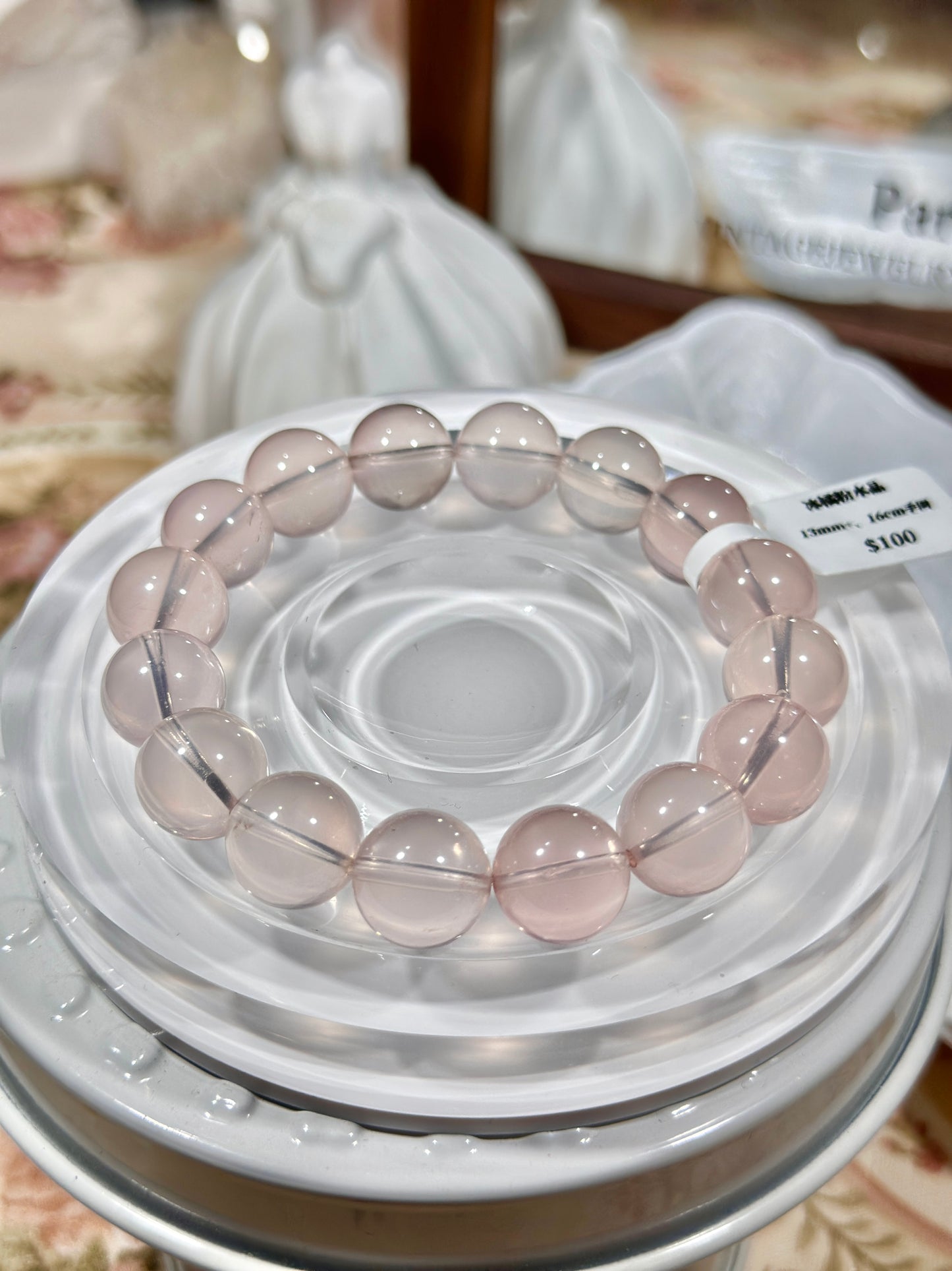 Ice orange pink crystal