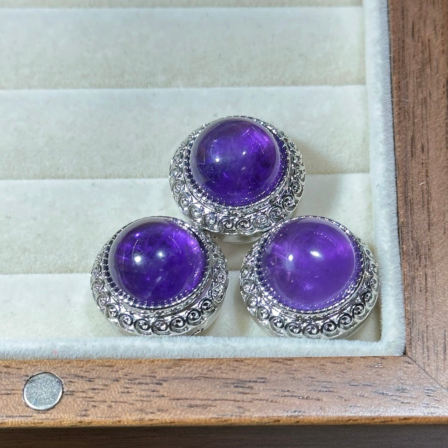 紫水晶 可转动圆款 魔盒