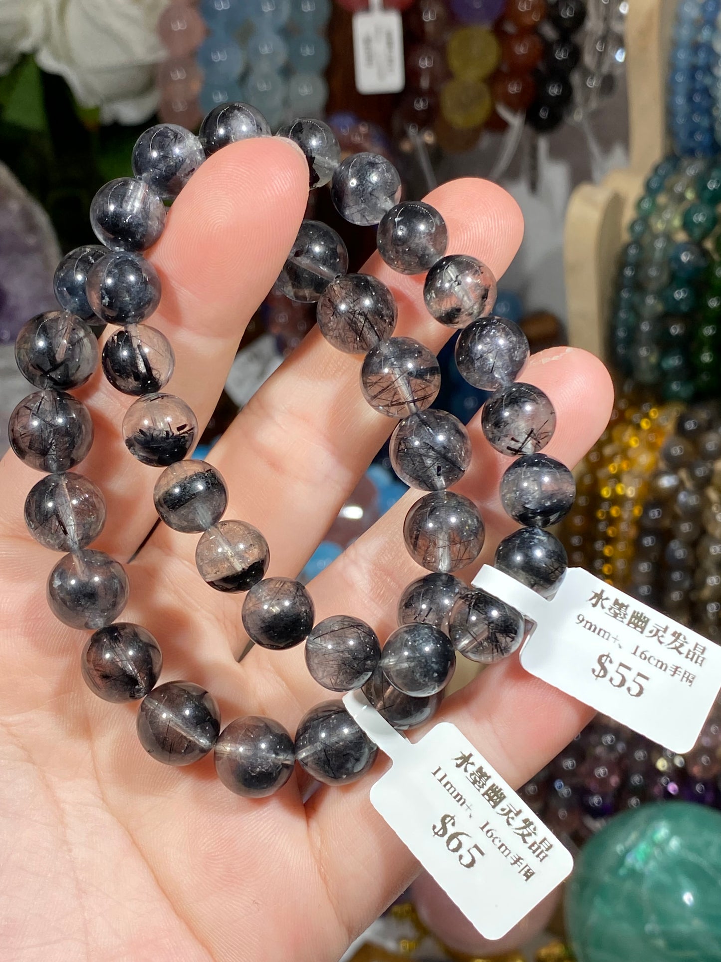 Ink style ghost hair crystal