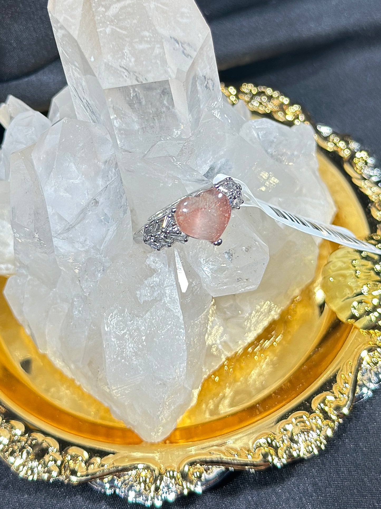 金草莓S925银戒指