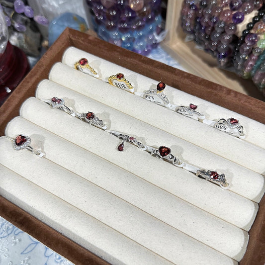 Garnet Ring-2 S925 Silver