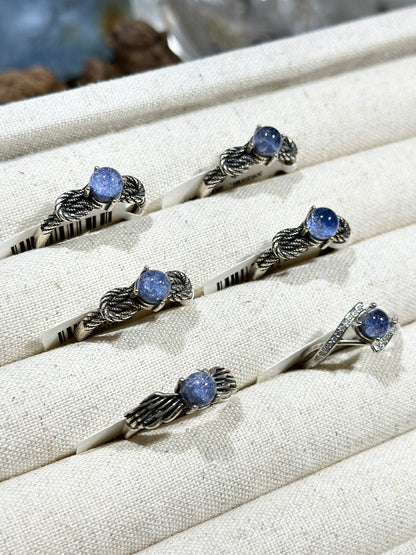 Blue Line Stone Ring S925 Silver