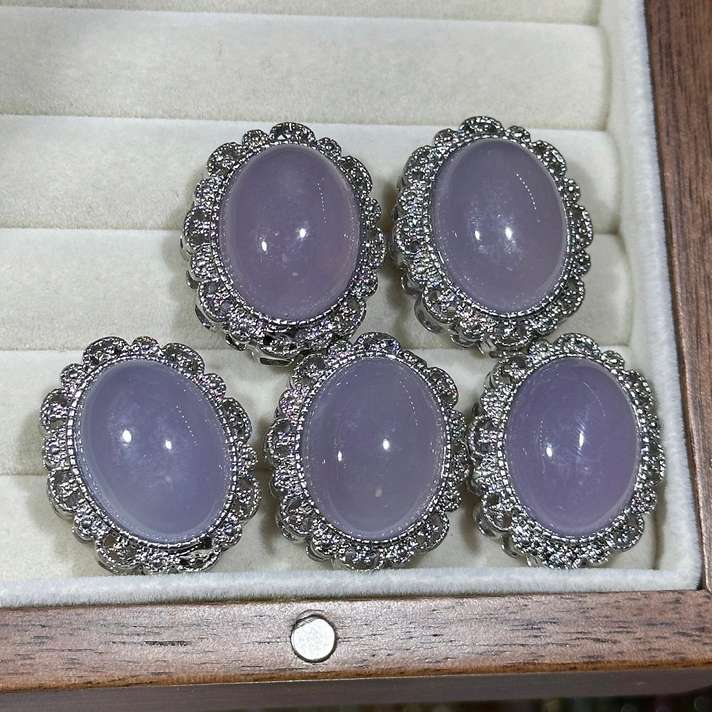 Purple Chalcedony Oval Magic Box