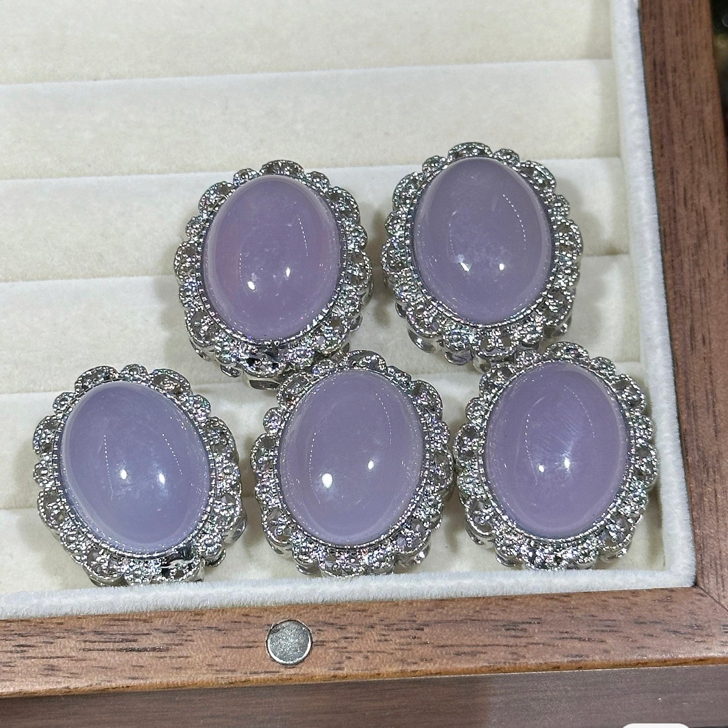 Purple Chalcedony Oval Magic Box