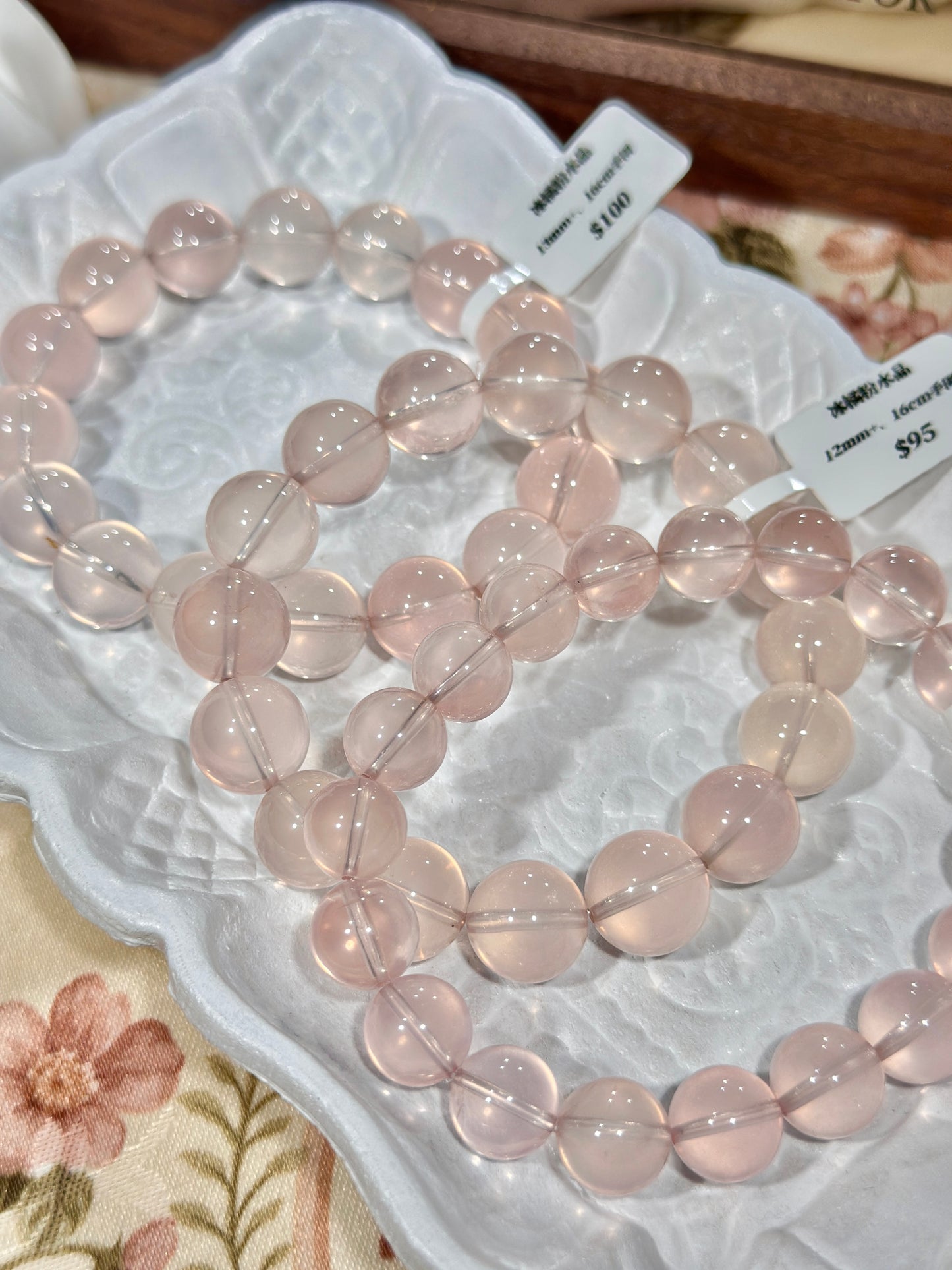 Ice orange pink crystal