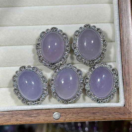 Purple Chalcedony Oval Magic Box