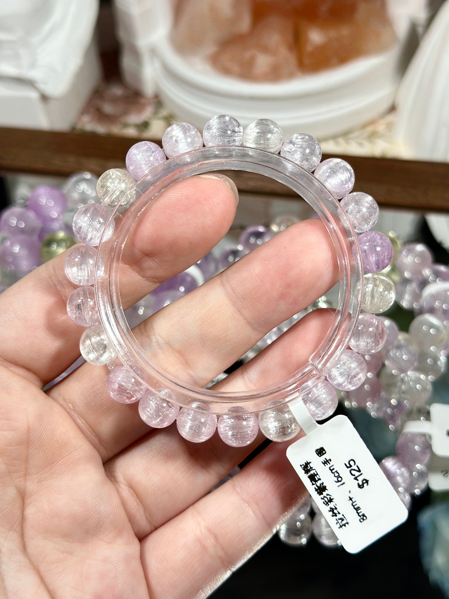 Brushed purple kunzite