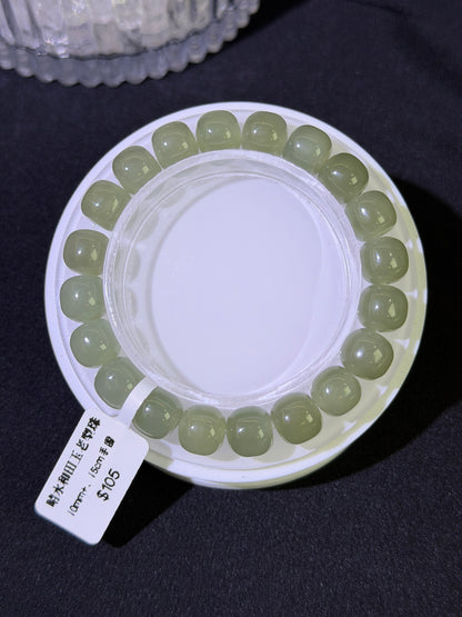 晴水和田玉老形珠