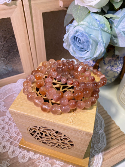 豆沙粉兔毛水晶