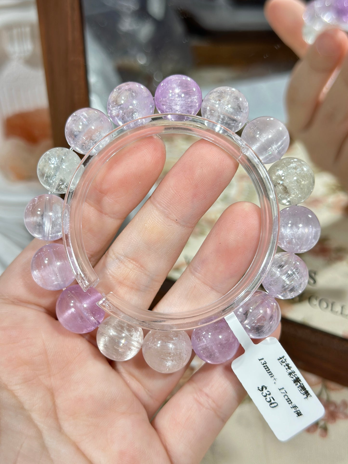 Brushed purple kunzite