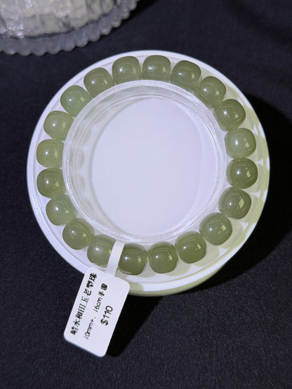 晴水和田玉老形珠