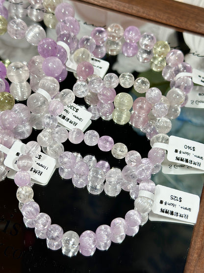 Brushed purple kunzite