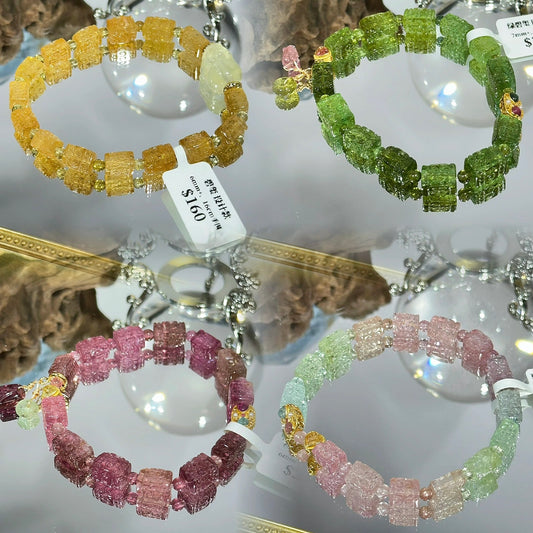 Tourmaline Sugar Cube Bracelet