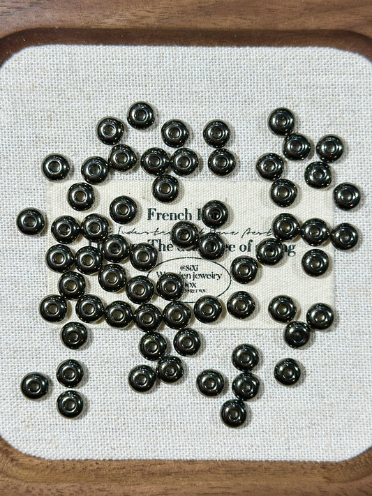 枪黑色5mm+扁隔珠