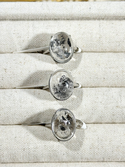 Black Shining Ring S925 Silver
