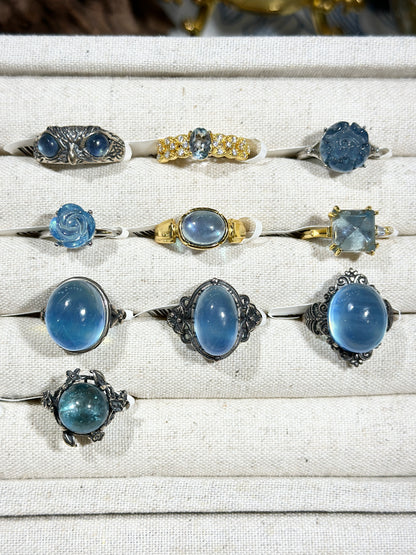 Aquamarine Ring S925 Silver