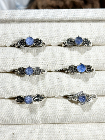Blue Line Stone Ring S925 Silver