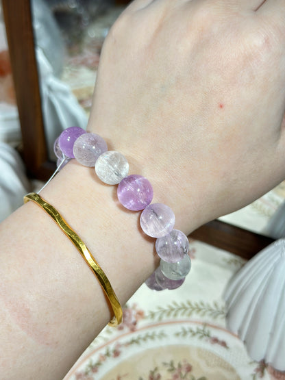 Brushed purple kunzite