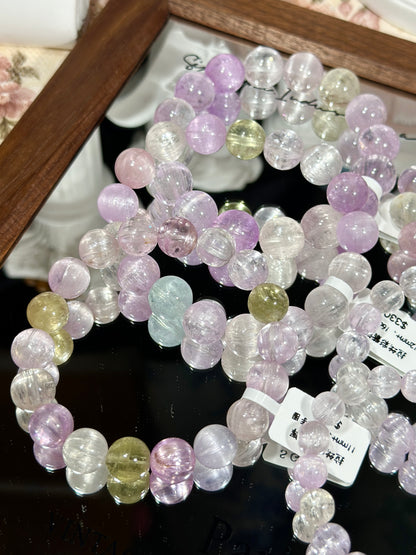 Brushed purple kunzite