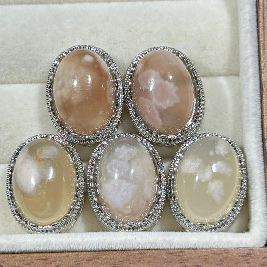 Sakura Agate Oval Magic Box