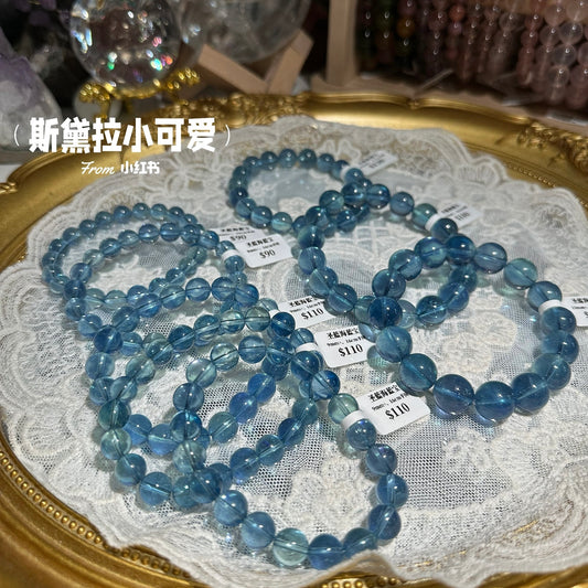 Transparent holy blue aquamarine