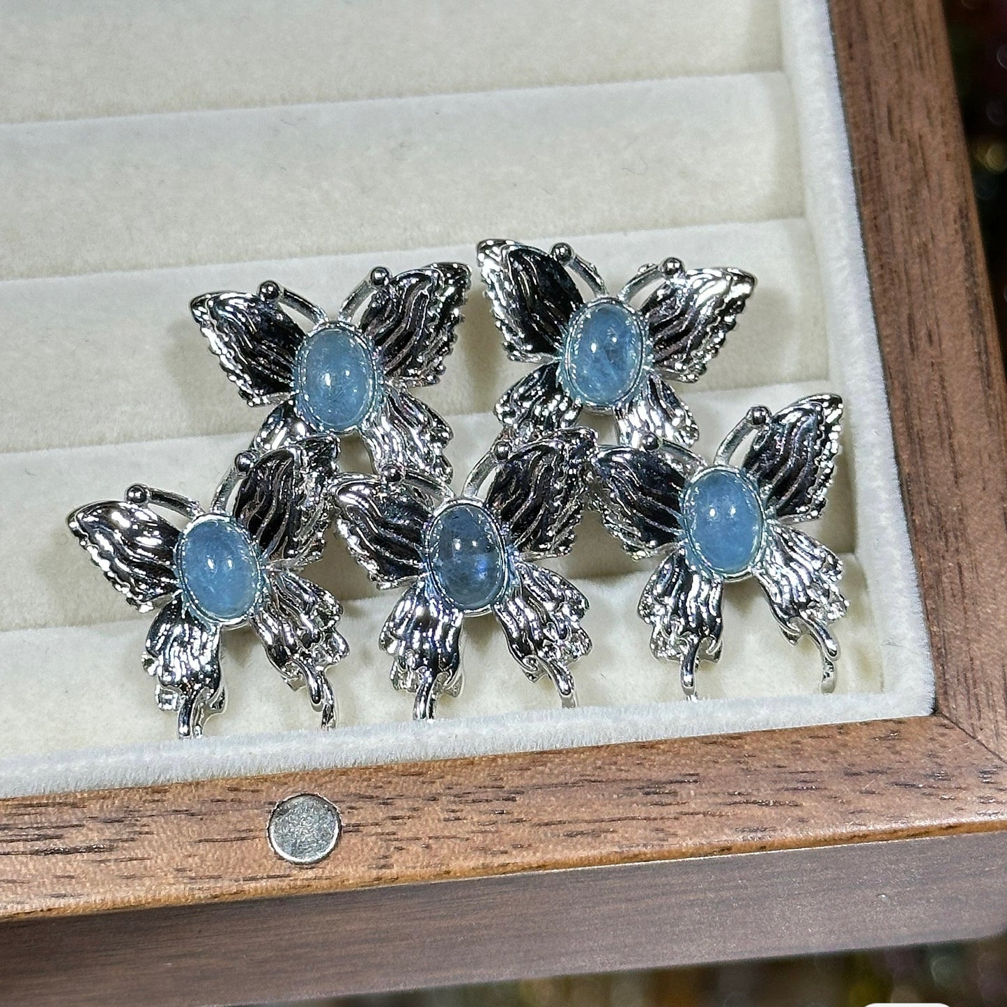 Aquamarine Butterfly Magic Box