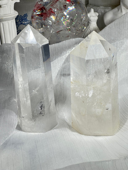 白水晶水晶柱