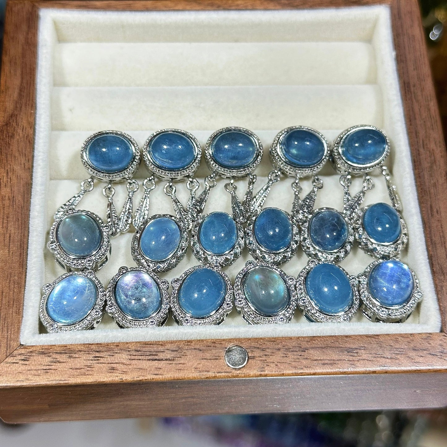 Aquamarine Oval Magic Box