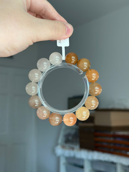 白橘渐变彩兔毛