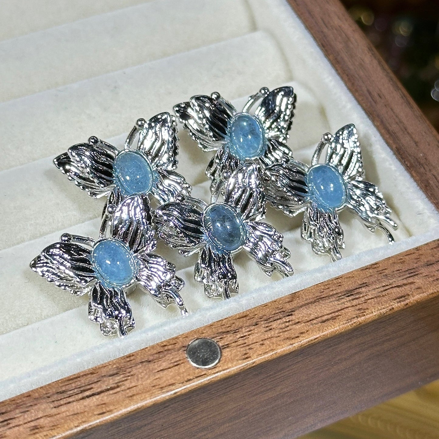 Aquamarine Butterfly Magic Box