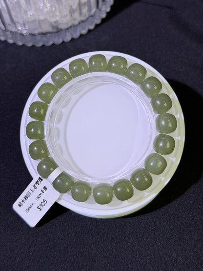 晴水和田玉老形珠