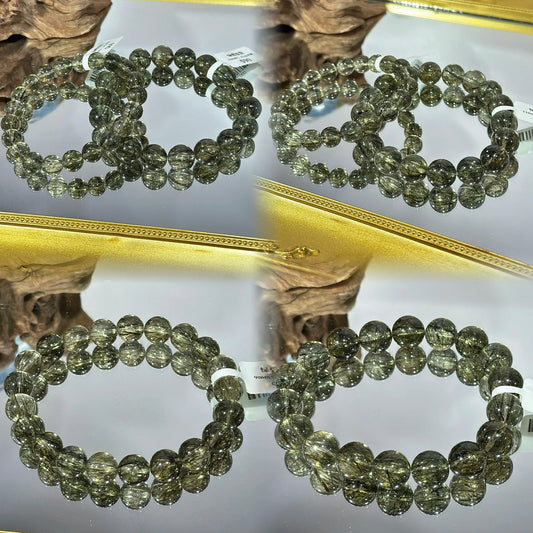 Green Tourmaline Rutilated Quartz