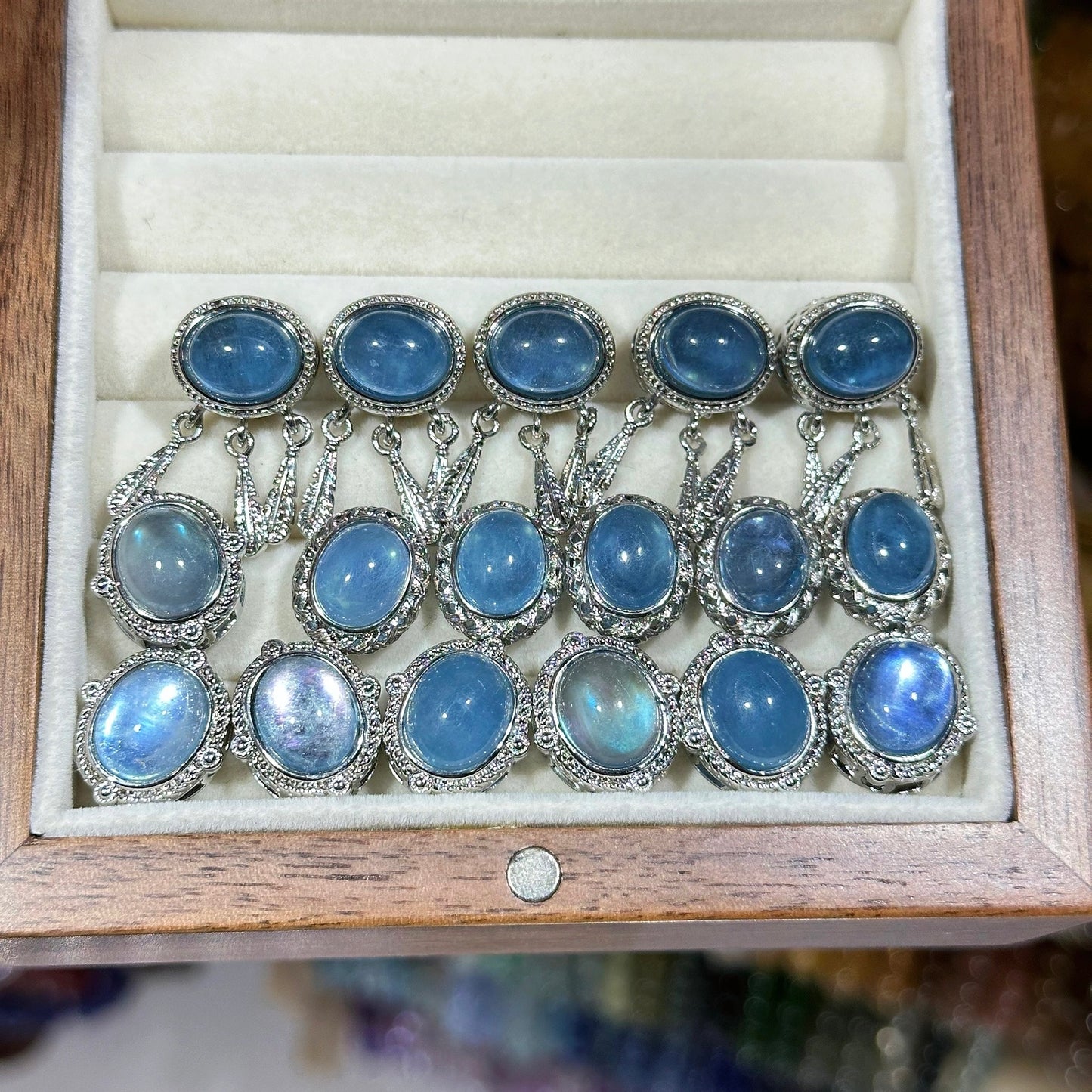 Aquamarine Oval Magic Box